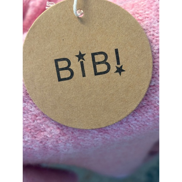 BIBI Pink Teddy Bear Intarsia Short Sleeve Cardigan Sweater New - Picture 6 of 7